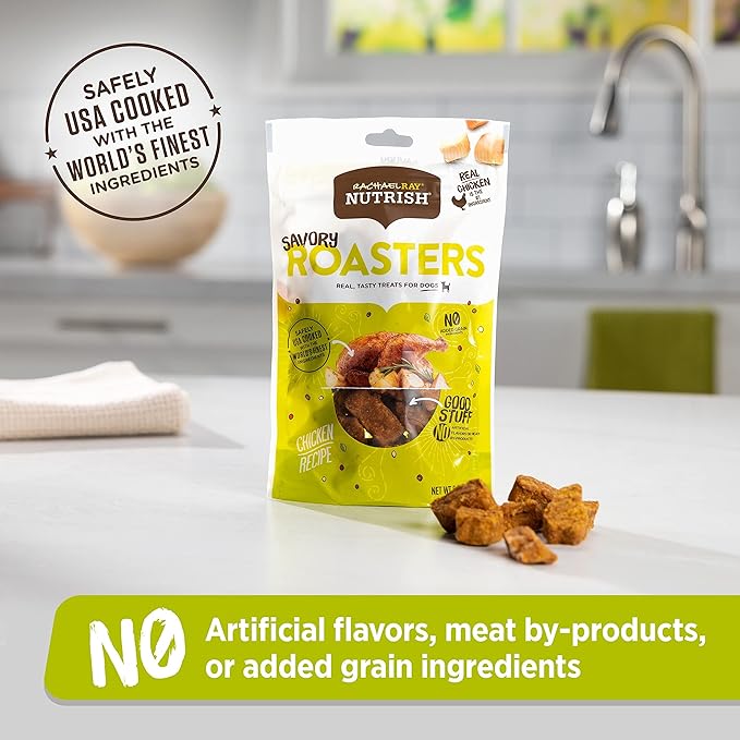 Nutrish Rachael Ray Dog Treats Savory Roasters Chicken Recipe, 5 oz. Pouch, 5 Count