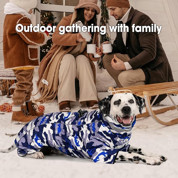 Four Legged Dog Winter Coat for Small Dogs, Warm Puppy Onesie Clothes Christmas, Reflective Turtleneck Dog Jacket with Buckles & D-Rings, Puffer Cold Weather Coat Zipper