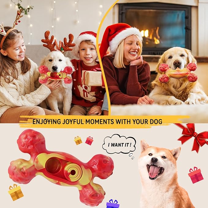 Magicorange Dog Chew Toys for Aggressive Chewers, 1 Pack Indestructible Toy for Medium/Large Breed, Nylon Dog Toys to Keep Them Busy,Bacon Flavor (Orange)