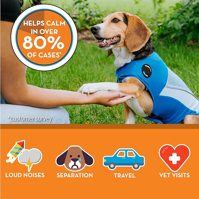 ThunderShirt Breeze for Dogs, Small, Sky Blue, Extra Breathable Mesh Fabric, Dog Anxiety Relief Vest for Every Day Stress & Calming During Thunder Storms and Fireworks