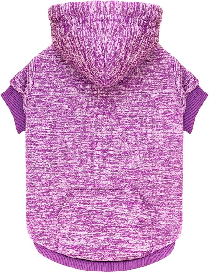 Dog Sweaters for Medium Dogs Dog Hoodie Fleece Dog Sweater Soft Dog Clothes Sweatshirt with Pocket Dog Hoodie for Medium Dogs(Purple&M)