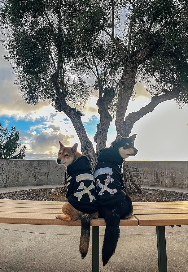 ChoChoCho Woof Dog Hoodie, Designer Dog Hoodies for Small Medium Large Breeds, Art Collection Dog Sweatshirts, Street Drawstring Hoodies Outfit Clothes for Puppy Puppies (5XL, Monet Painting)
