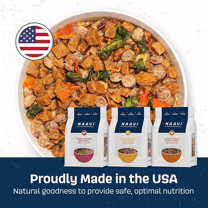 Natural Dog Food - Slow-Roasted Turkey Bowl with Ancient Grains, Vegetables & Fruits - Ideal Wet/Dry Meal or Premium Dog Food Toppers for Picky Eaters (2 lbs)