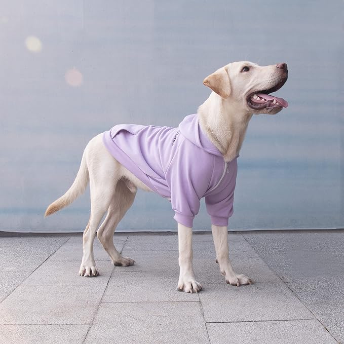Extra Large Dog Clothes Hoodies Zip Up Sweaters for Big Dogs Alaskan Golden Retriever Purple 6XL