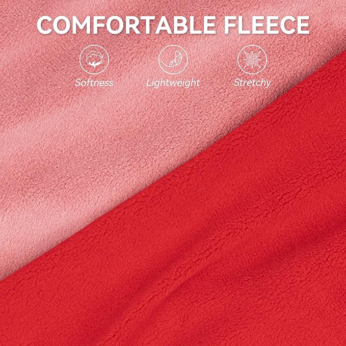 cyeollo 2 Pack Dog Sweater, Warm Fleece Dogs Vest Pullover Doggie Sweatshirt Soft Dog Jacket Reflective Stretchy Pet Clothes Cold Weather Coats for Medium to Large Dogs Boy & Girl, Red & Fuschia XXL