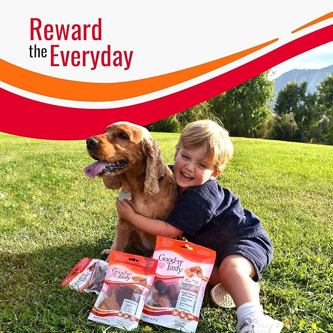 Good 'n' Tasty Triple Flavor Puree Mix-Ins Dog Food Topper Treats for All Dogs, 28 Count, Easy Single-Serve Portions, Added Protein with Duck, Beef and Rabbit, No Chicken Added