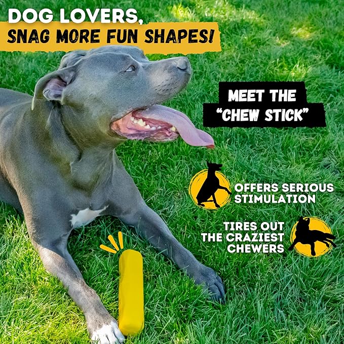 Tug Rings – Indestructible Dog Toy for Aggressive Chewers – Durable Power Chewer Toy – Tough, Heavy Duty Natural Rubber – Safe & Non-Toxic Medium/Large Breed – 6.5in