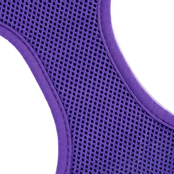 Mile High Life Step in Dog Harness for Small Dogs No Pull, Easy Get on Air Mesh Vest Harness, Adjustable Easy Closures Both Neck and Chest (Purple, L Chest 21.6"-43.2")