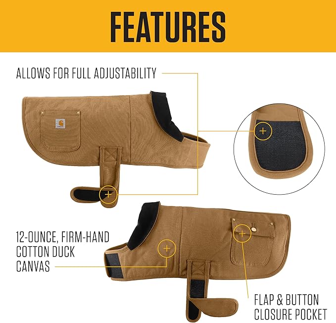 Carhartt Firm Duck Insulated Dog Chore Coat, Durable Weather Resistant Jacket for Cold and Windy Conditions, PFAS Free (Deep Wine), X-Large