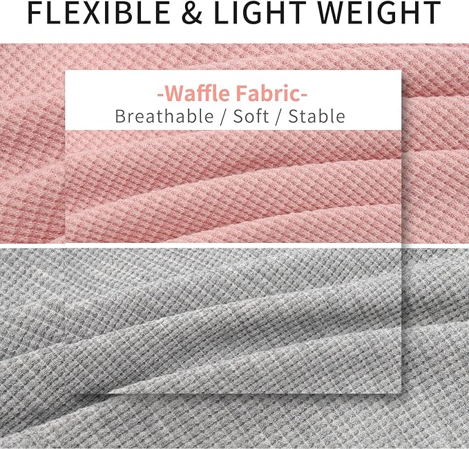 KYEESE 2Pack Dog Shirts Waffle for Small Dogs Stretchy T-Shirts Lightweight Tank Top Sleeveless Dog Vest Breathable Cat Shirt, Small, Pink+Grey