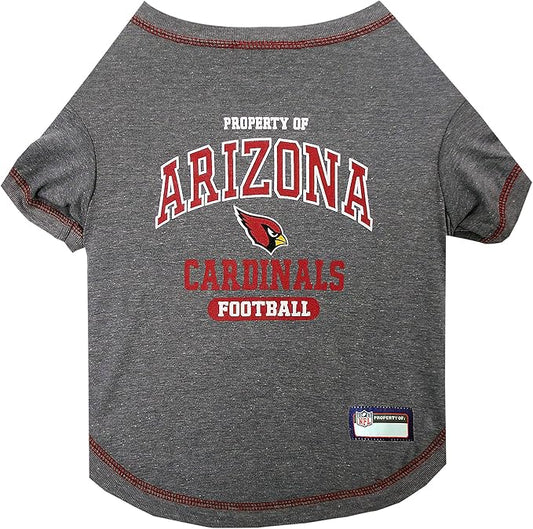 NFL Arizona Cardinals Dog T-shirt X-Large. - Licensed Shirt for Pets Team Colored with Team Logos- Premium Stretchable Materials for the comfort of your Dog & Cat