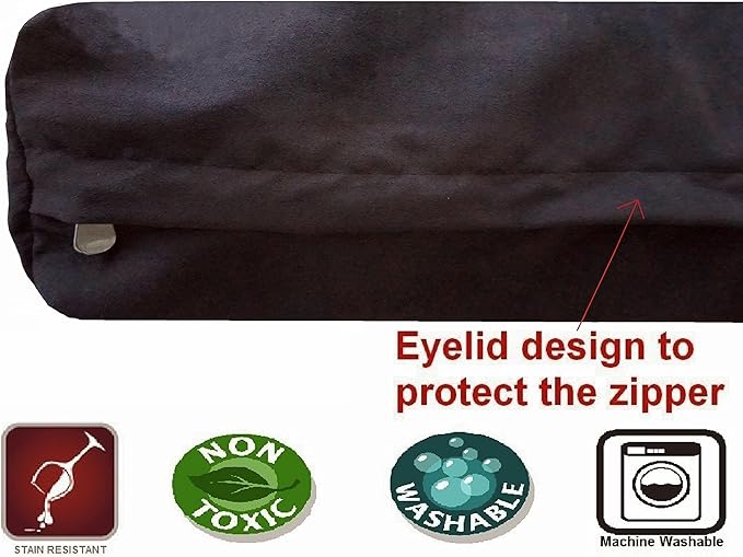 Dogbed4less Extra Large True Orthopedic Memory Foam Dog Bed, Waterproof Liner and External Cover, Gel Cooling Human Grade 40X35X4 Pad, Microsuede in Espresso