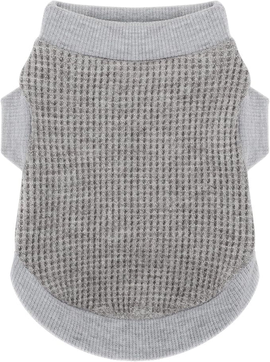 Cozy and Functional Dog Shirts for Small Puppies: Stretchable Gray Attire with Easy-On Design, Ideal for Chihuahuas and Yorkies - Enhance Comfort and Playfulness on Chill Days Large