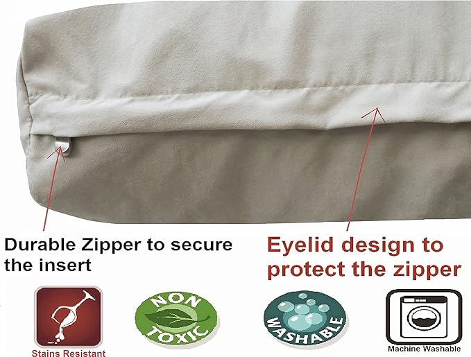 Dogbed4less Waterproof Orthopedic Cooling Memory Dog Bed for Large and Extra Large Dogs, Suede Khaki Color, Jumbo 55X47X4 Inches