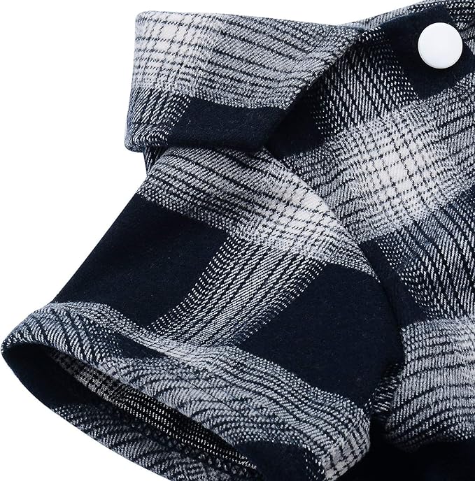 Koneseve Dog Shirt, Pet Plaid Clothes Shirt T-Shirt, Sweater Bottoming Shirt for Small Dog Cat Puppy Grid Adorable Wearing Stylish Cozy Halloween,Christmas Costumes (Blue;XXL)