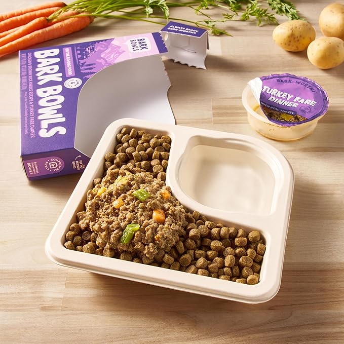 On The Go Dog Food, Turkey Fare Dinner - 7.5 oz Trays (6 Count), Made in The USA with Real Turkey