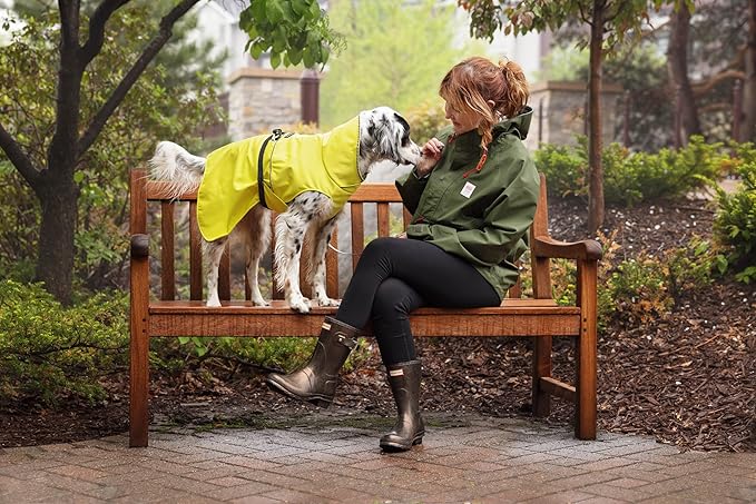 Goldpaw Rainpaw Waterproof Dog Raincoat - Durable Dog Rain Jacket for All Seasons - Easy to Wear, Adjustable, Premium Pet Outerwear - Made in The USA - Machine Washable - Navy - Size 22