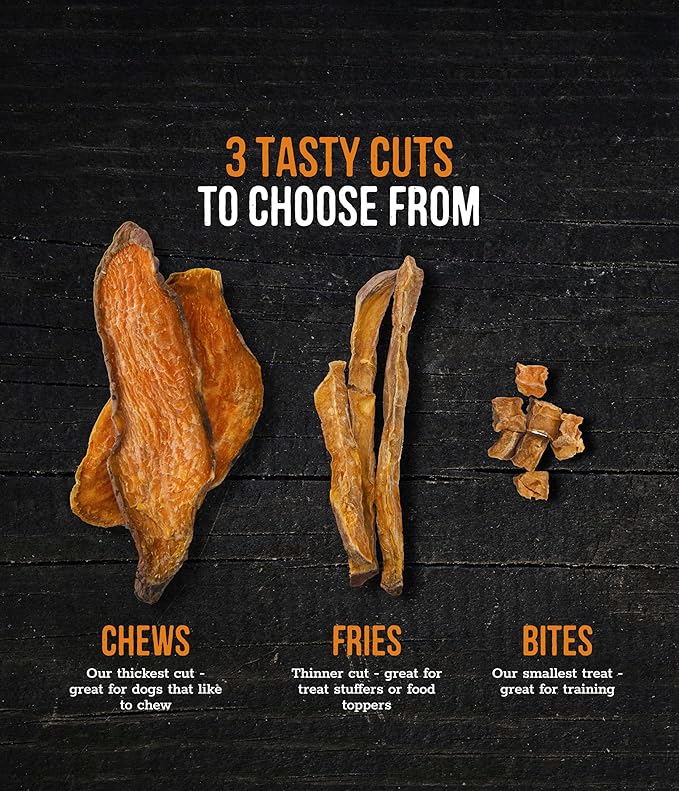Wholesome Pride Sweet Potato Fries 100% All-Natural Single Ingredient Dog Treats, 8 oz (Pack of 2)