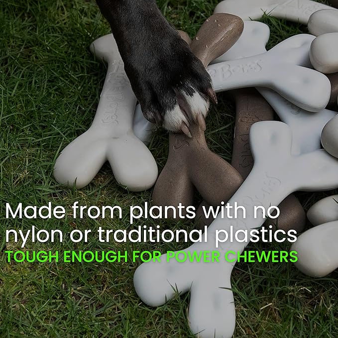2-Pack Non-Toxic Dog Toys - Sustainable Bacon Flavored Dog Chew Toys for Aggressive Chewers - Plant-Based Bioplastic Pet Toys - Made in The USA (Mighty)