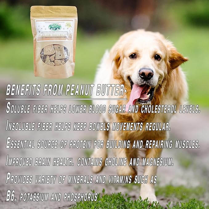 Dog Treats | Peanut Butter 100mg of Hemp Per Bag | 100% Natural and Non GMO | Offers Your Pet Hip, Joint, and Muscle Support | Aids with Anxiety,Stress, and Pain
