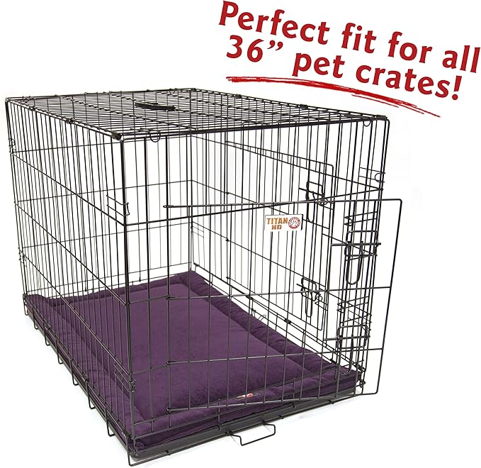 36" Villa Aubergine Purple Crate Dog Bed Mat By Majestic Pet Products