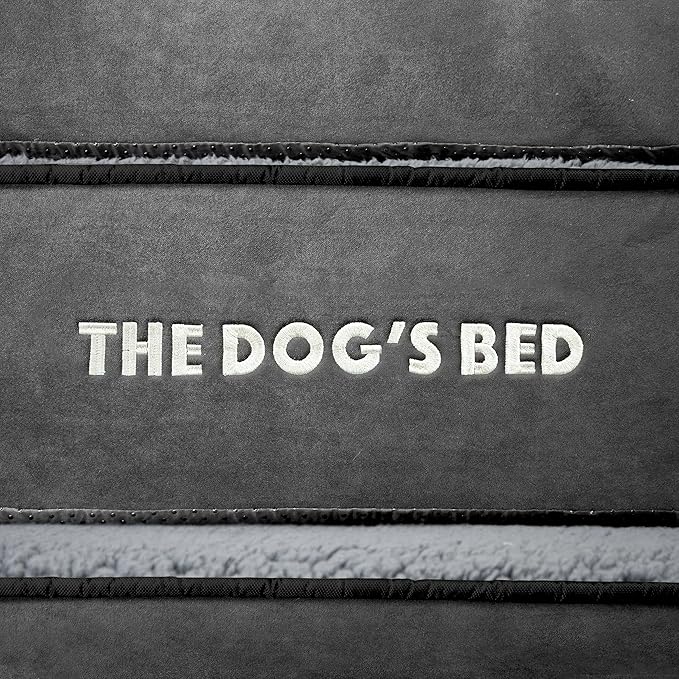 The Dog’s Bed Orthopedic Dog Bed, Large Grey Plush, Waterproof, Supportive Dog Bed with Washable Replaceable Covers