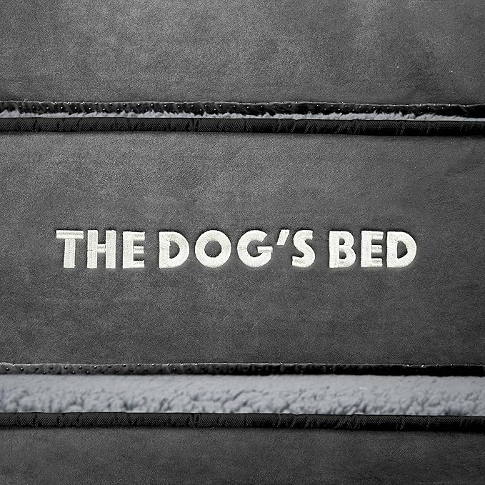 The Dog’s Bed Orthopedic Memory Foam Jumbo Dog Bed, XXXL Grey Plush, Pain Relief for Arthritis, Hip & Elbow Dysplasia, Post Surgery, Lameness, Supportive, Waterproof Washable Cover
