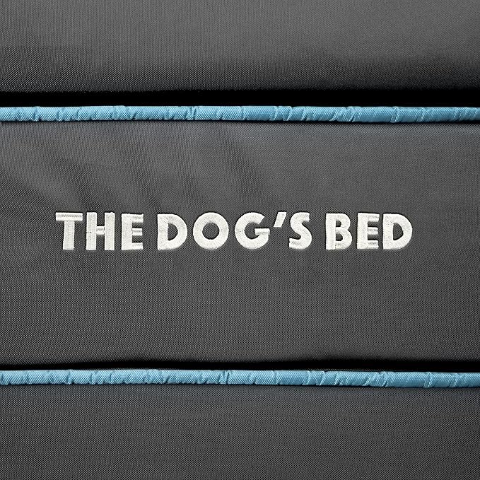The Dog’s Bed Orthopedic Headrest Dog Bed XXL Grey/Blue, Memory Foam, Pain Relief for Arthritis, Hip & Elbow Dysplasia, Post Surgery, Lameness, Waterproof Washable Cover